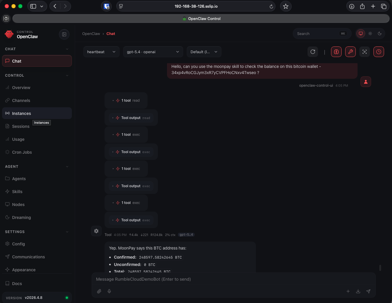 Web interface conversation