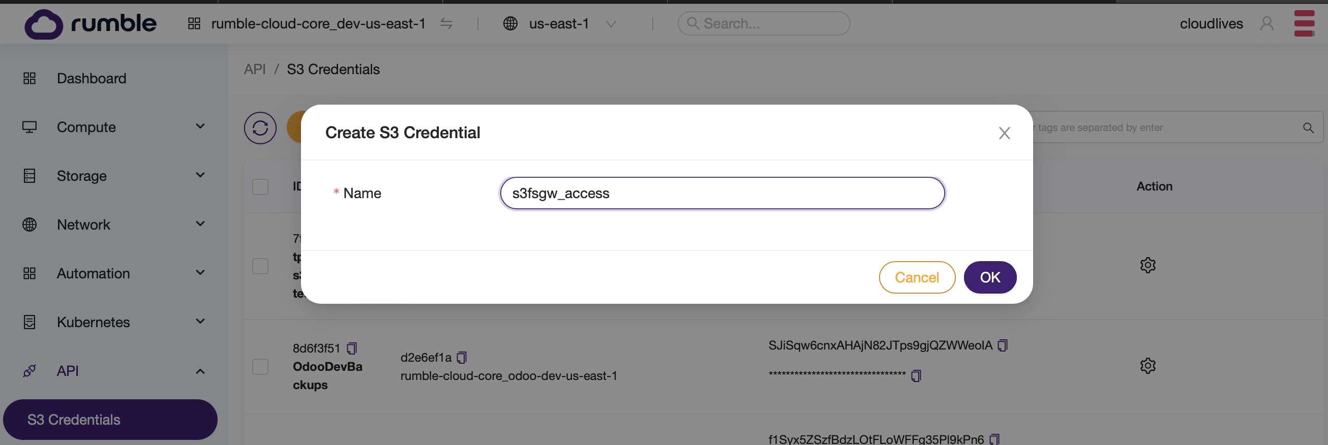 create access keys