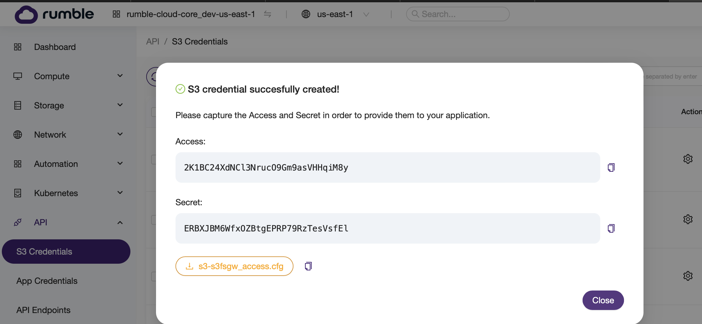 create access keys